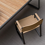 Дизайнерский стул с каркасом из металла с плетеными сиденьем и спинкой GREEN POINT Chair варинант исполнения - 10 | Loft Concept в Воронеже