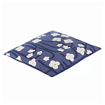 Подушка декоративная синяя с цветочным принтом Blossom Essence Emily варинант исполнения - 1 | Loft Concept в Воронеже