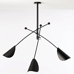 Потолочный светильник с подвижными плафонами Aracea Black Ceiling Lamp варинант исполнения - 4 | Loft Concept в Воронеже
