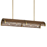 Люстра линейная полукруглой формы Wooden Horseshoe варинант исполнения - 3 | Loft Concept в Воронеже