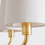 Люстра золотая с белыми тканевыми абажурами Coolness варинант исполнения - 4 | Loft Concept в Воронеже