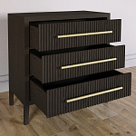 Комод Primo с 3 выдвижными ящиками Темный орех варинант исполнения - 5 | Loft Concept в Воронеже