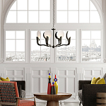 Люстра с плафонами в виде черно-белых дисков Ideal Shade Combination варинант исполнения - 2 | Loft Concept в Воронеже