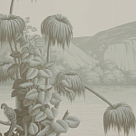 Обои ручная роспись Le Brésil Crystal Grey варинант исполнения - 3 | Loft Concept в Воронеже