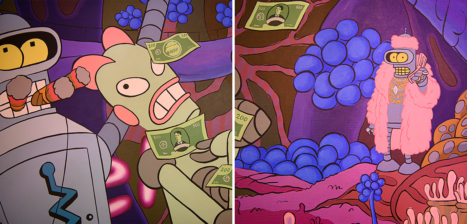Картина Futurama Bender Make it Rain Картина Futurama Bender Make it Rain - Loft-Concept в Воронеже