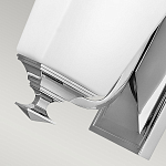 Бра с белым матовым плафоном на прямоугольном основании цвета хром Hinkley варинант исполнения - 3 | Loft Concept в Воронеже