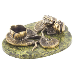 Подсвечник из бронзы и натурального камня змеевик Stone Candlestick варинант исполнения - 2 | Loft Concept в Воронеже