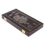 Подарочные нарды из натурального камня с гравировкой Backgammon from Stone варинант исполнения - 5 | Loft Concept в Воронеже