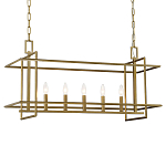 Подвесной светильник прямоугольный 5-ти ламповый Linear Kitchen Light варинант исполнения - 1 | Loft Concept в Воронеже