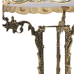 Стол бронзовый круглый с мраморной столешницей Coffee De Bronze варинант исполнения - 1 | Loft Concept в Воронеже