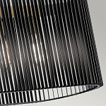 Люстра подвесная овальной формы с металлическим решетчатым абажуром матово-черного цвета и 5 лампами Kichler варинант исполнения - 5 | Loft Concept в Воронеже