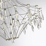 Люстра подвесная из металла с прозрачными подвесками из хрусталя Quasar 93 варинант исполнения - 10 | Loft Concept в Воронеже