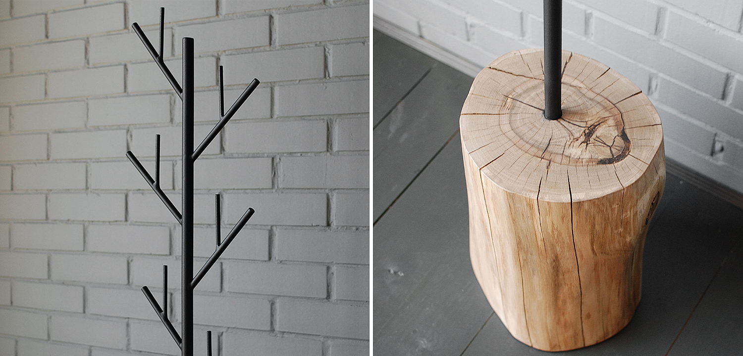 Вешалка Metal Branches and Stump Floor Hanger Black Вешалка Metal Branches and Stump Floor Hanger Black - Loft-Concept в Воронеже