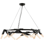 Люстра круглая с трубчатыми лампочками Vanguard Circle варинант исполнения - 1 | Loft Concept в Воронеже