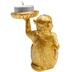Подсвечник золотая обезьяна с блюдцем Golden Monkey варинант исполнения - 3 | Loft Concept в Воронеже