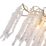 Люстра подвесная с изогнутыми золотистыми элементами и хрустальными подвесками FAIRYTREE Light варинант исполнения - 2 | Loft Concept в Воронеже