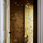 Обои ручная роспись Badminton Deep Rich Gold gilded paper варинант исполнения - 3 | Loft Concept в Воронеже