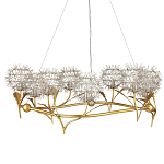 Люстра круглая с декором в виде цветков одуванчика Hanging Dandelion варинант исполнения - 4 | Loft Concept в Воронеже