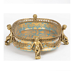 Чаша с орнаментом на ножках в виде бронзовых ангелов Eden Garden варинант исполнения - 3 | Loft Concept в Воронеже