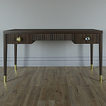 Письменный стол Elsa Dreams Walnut Шпон дерево с двумя ящиками варинант исполнения - 1 | Loft Concept в Воронеже