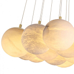 Люстра подвесная круглая с сферическими плафонами из натурального камня Glowing Spheres варинант исполнения - 5 | Loft Concept в Воронеже