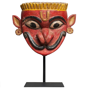 Маска ручная объемная резьба Индийский Хануман