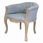 Кресло низкое в стиле прованс Louis French Armchair light blue flax варинант исполнения - 3 | Loft Concept в Воронеже