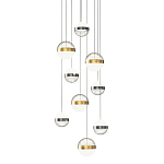 Люстра каскадная с 9-ю подвесами бронза и никель Peggy Futura lamp варинант исполнения - 1 | Loft Concept в Воронеже