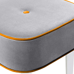 Квадратный мягкий пуф на белых ножках Winton Pouf Square варинант исполнения - 12 | Loft Concept в Воронеже