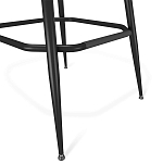 Барный стул со спинкой и подлокотниками на 4-х металлических ножках Douglas Rhombus Синий Велюр варинант исполнения - 4 | Loft Concept в Воронеже