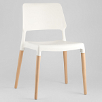 Пластиковый стул на ножках из массива бука Ferret White варинант исполнения - 2 | Loft Concept в Воронеже