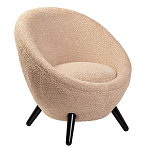 Кресло розовое с обивка из искусственного каракуля Iconic Creation варинант исполнения - 1 | Loft Concept в Воронеже