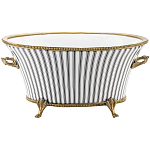 Кашпо Black white stripe варинант исполнения - 1 | Loft Concept в Воронеже