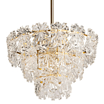 Люстра многоярусная с объемными прозрачными цветами Hanging Flowers варинант исполнения - 1 | Loft Concept в Воронеже