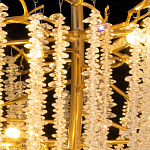 Люстра многоярусная с каркасом из металла и прозрачными подвесками FAIRYTREE Light варинант исполнения - 5 | Loft Concept в Воронеже