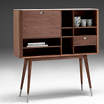 Дизайнерский комод-буфет на высоких ножках с выдвижными ящиками и открытыми полками Joshar варинант исполнения - 1 | Loft Concept в Воронеже