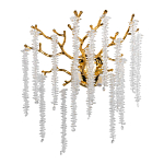 Бра золотого цвета с ветвями и хрустальными подвесками FAIRYTREE Light варинант исполнения - 1 | Loft Concept в Воронеже