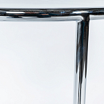 Приставной столик на серебристом основании с столешницей из стекла Noir варинант исполнения - 3 | Loft Concept в Воронеже