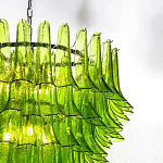 Люстра из семи ярусов зеленого стекла Independence варинант исполнения - 3 | Loft Concept в Воронеже
