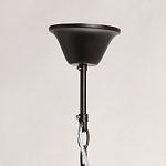 Люстра круглая из матового черного металла с подвесками из прозрачных стеклянных трубок Noir Tubes варинант исполнения - 11 | Loft Concept в Воронеже