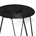 Стол журнальный c круглой столешницей из стекла серого цвета Gray and Gold Marble варинант исполнения - 5 | Loft Concept в Воронеже