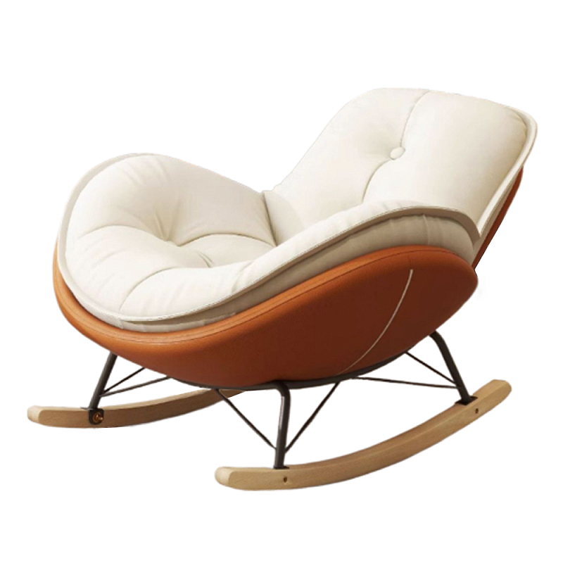 Кресло-качалка Rocking Soft Chair Терракотовый Коричневый Древесина Кресло-качалка Rocking Soft Chair Терракотовый Коричневый Древесина в Воронеже | Loft Concept