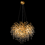 Люстра подвесная с прозрачными стеклянными подвесками в форме капель Диаметр 60 см Droplet Chandelier варинант исполнения - 5 | Loft Concept в Воронеже