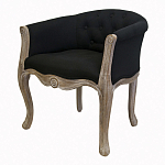 Кресло низкое в стиле прованс Louis French Armchair black flax варинант исполнения - 3 | Loft Concept в Воронеже