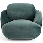 Полукруглое мягкое кресло Halle Green Armchair варинант исполнения - 3 | Loft Concept в Воронеже