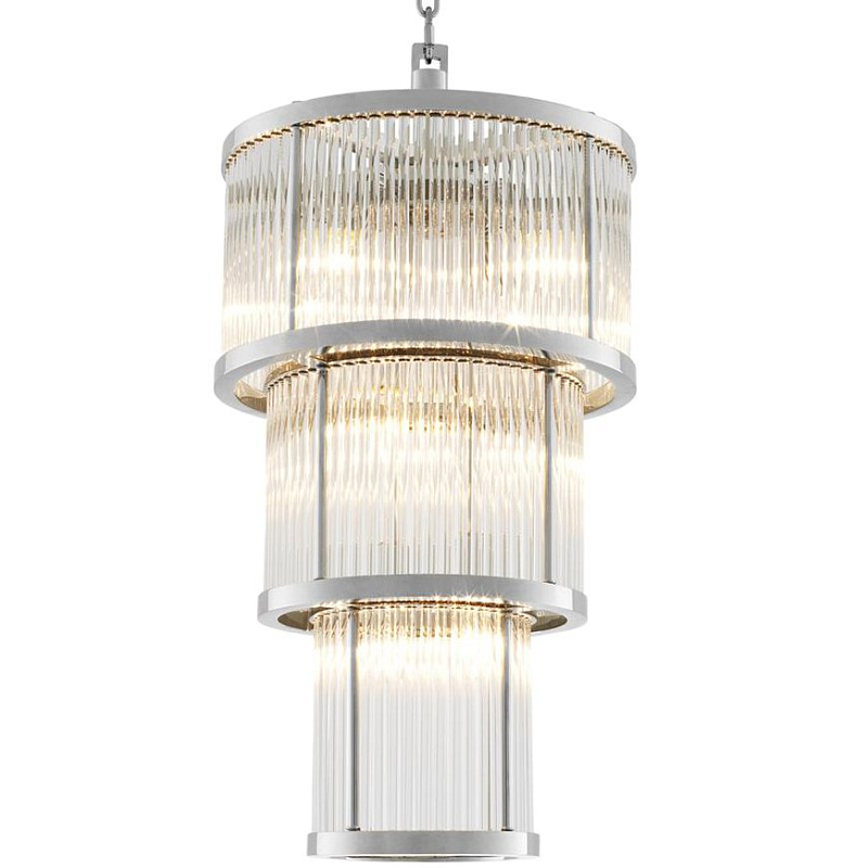 Люстра Chandelier Avery Nickel Никель Прозрачное Стекло в Воронеже | Loft Concept 