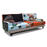 Диван с цветным принтом Qalakabusha Sofa варинант исполнения - 2 | Loft Concept в Воронеже