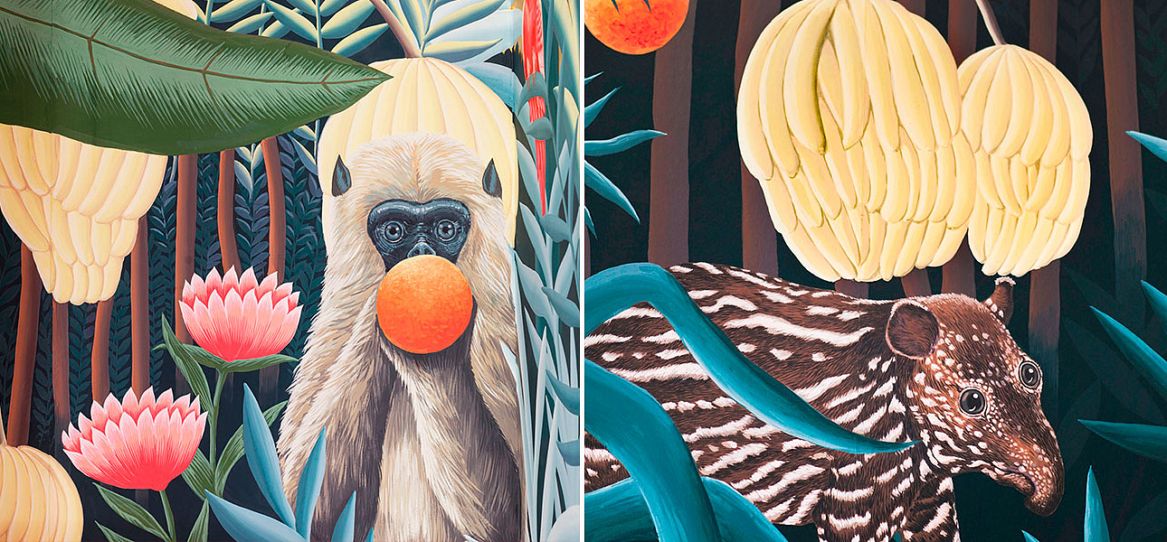 Обои ручная роспись Rousseau Rousseau on Deep Rich Gold gilded paper Обои ручная роспись Rousseau Rousseau on Deep Rich Gold gilded paper - Loft-Concept в Воронеже