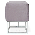 Пуф квадратный фиолетовый велюр на белом металлическом основании Celeste Purple варинант исполнения - 2 | Loft Concept в Воронеже