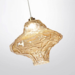 Подвесной светильник с плафоном из фактурного светло-янтарного стекла Light Ensemble варинант исполнения - 5 | Loft Concept в Воронеже